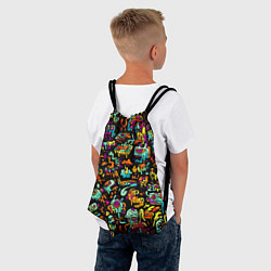 Рюкзак-мешок Прикольный красочный паттерн, цвет: 3D-принт — фото 2