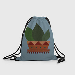 Рюкзак-мешок Цветочный горшок, цвет: 3D-принт