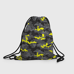 Рюкзак-мешок Камуфляж Серо-Чёрный, цвет: 3D-принт