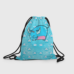 Рюкзак-мешок Большой голубой слон, цвет: 3D-принт