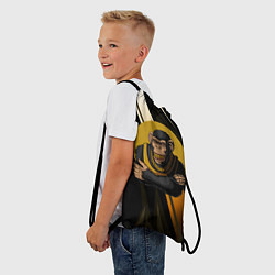 Рюкзак-мешок Обезьяна с золотой цепью, цвет: 3D-принт — фото 2