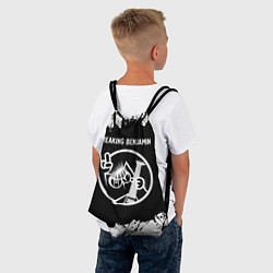 Рюкзак-мешок Breaking Benjamin КОТ Брызги, цвет: 3D-принт — фото 2