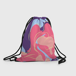 Рюкзак-мешок Сирневые волны, цвет: 3D-принт
