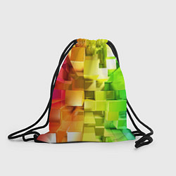Рюкзак-мешок Геометрический паттерн 3D Neon, цвет: 3D-принт