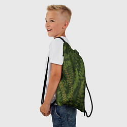 Рюкзак-мешок Цветы Зеленые Папоротники, цвет: 3D-принт — фото 2