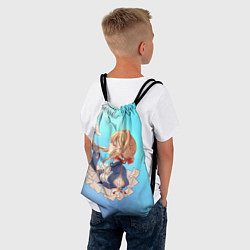 Рюкзак-мешок Вайолет и письма, цвет: 3D-принт — фото 2