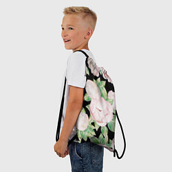 Рюкзак-мешок Цветы Нарисованные Пионы, цвет: 3D-принт — фото 2