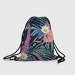 Рюкзак-мешок Цветы Гибискусы, цвет: 3D-принт