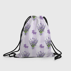 Рюкзак-мешок Лавандовые бабочки, цвет: 3D-принт