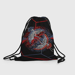 Рюкзак-мешок Пара журавлей, цвет: 3D-принт