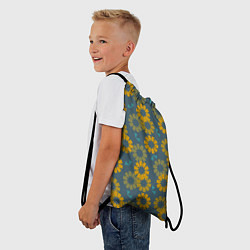 Рюкзак-мешок Абстрактные подсолнухи, цвет: 3D-принт — фото 2