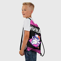 Рюкзак-мешок Нина - КОШЕЧКА - Краски, цвет: 3D-принт — фото 2