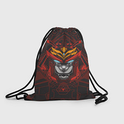Рюкзак-мешок Голова кота-самурая, цвет: 3D-принт