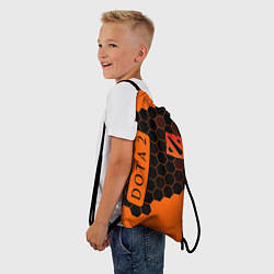 Рюкзак-мешок ДОТА 2 на фоне узоров из сот, цвет: 3D-принт — фото 2