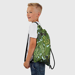 Рюкзак-мешок Зеленые Тропические Растения, цвет: 3D-принт — фото 2