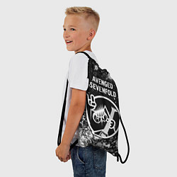 Рюкзак-мешок Avenged Sevenfold КОТ Краска, цвет: 3D-принт — фото 2