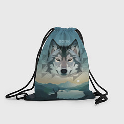 Рюкзак-мешок Серый волк - голова, цвет: 3D-принт