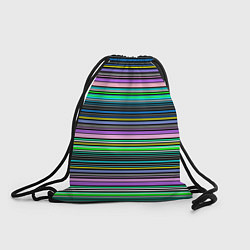 Рюкзак-мешок Яркие неоновые тонкие полосы, цвет: 3D-принт