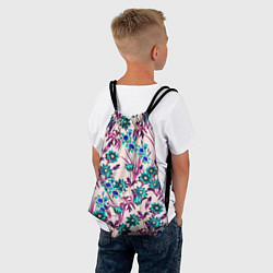 Рюкзак-мешок Цветы Летние Фиолетовые Рудбеки, цвет: 3D-принт — фото 2