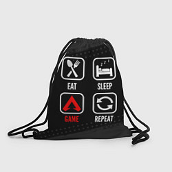 Рюкзак-мешок Eat, Sleep, Apex Legends, Repeat, цвет: 3D-принт