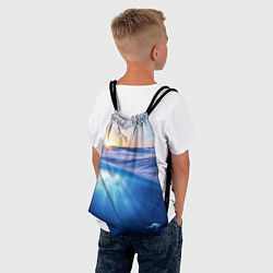 Рюкзак-мешок Грань между небом и водой, цвет: 3D-принт — фото 2