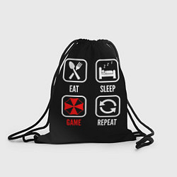 Рюкзак-мешок Eat, Sleep, Resident Evil, Repeat, цвет: 3D-принт