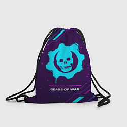 Рюкзак-мешок Символ Gears of War в неоновых цветах на темном фо, цвет: 3D-принт