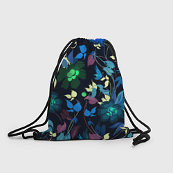 Рюкзак-мешок Color summer night Floral pattern, цвет: 3D-принт