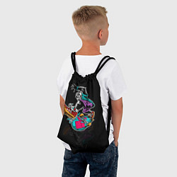 Рюкзак-мешок Панда на скейте, цвет: 3D-принт — фото 2