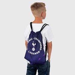 Рюкзак-мешок Символ Tottenham и круглая надпись Football Legend, цвет: 3D-принт — фото 2