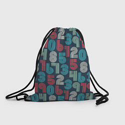 Рюкзак-мешок Цифры в стиле Ретро, цвет: 3D-принт