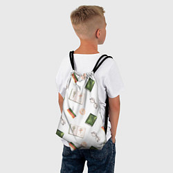 Рюкзак-мешок Узор Очки, Книги, Свечи, цвет: 3D-принт — фото 2