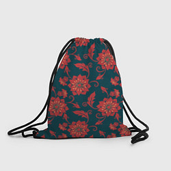 Рюкзак-мешок Red flowers texture, цвет: 3D-принт