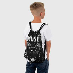 Рюкзак-мешок Группа Muse и Рок Кот, цвет: 3D-принт — фото 2