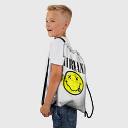 Рюкзак-мешок Nirvana логотип гранж, цвет: 3D-принт — фото 2