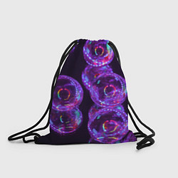 Рюкзак-мешок Неоновые сюрреалистичные пузыри - Фиолетовый, цвет: 3D-принт