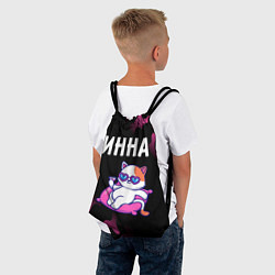 Рюкзак-мешок Инна - КОШЕЧКА - Милитари, цвет: 3D-принт — фото 2