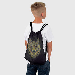 Рюкзак-мешок Голова волка с узорами, цвет: 3D-принт — фото 2