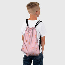 Рюкзак-мешок Веточки лаванды розовый паттерн, цвет: 3D-принт — фото 2