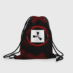 Рюкзак-мешок Символ Rust и краска вокруг на темном фоне, цвет: 3D-принт