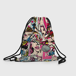 Рюкзак-мешок Twisted pop atr pattern, цвет: 3D-принт