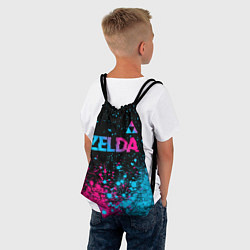 Рюкзак-мешок Zelda Neon Triforce, цвет: 3D-принт — фото 2