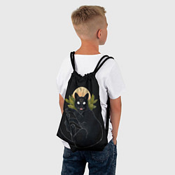 Рюкзак-мешок Кот в ночи, цвет: 3D-принт — фото 2