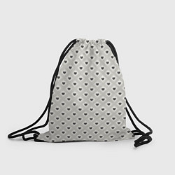 Рюкзак-мешок Черно-белые сердечки, цвет: 3D-принт