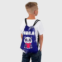 Рюкзак-мешок Ника панда с сердечком, цвет: 3D-принт — фото 2