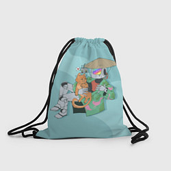 Рюкзак-мешок Бродяга с друзьями, цвет: 3D-принт