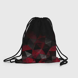 Рюкзак-мешок Черно-красный геометрический, цвет: 3D-принт