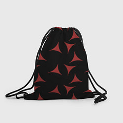 Мешок для обуви Red Stars - Красные треугольные объекты в чёрном п