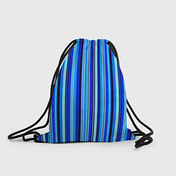 Рюкзак-мешок Сине голубые полосы, цвет: 3D-принт