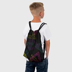 Рюкзак-мешок Кружки в треугольниках, цвет: 3D-принт — фото 2